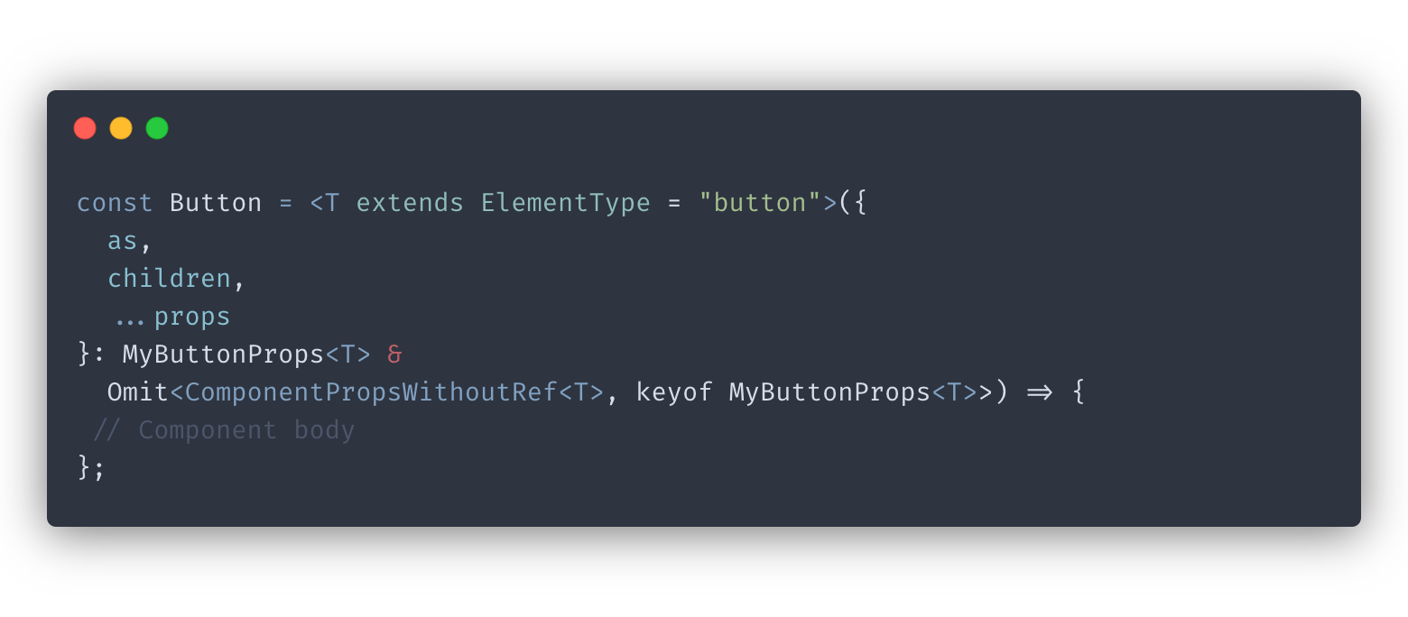 polymorphic component with omit